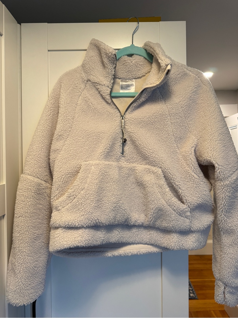 lululemon athletica Cream Sherpa Quarter-Zip Pullover Jacket